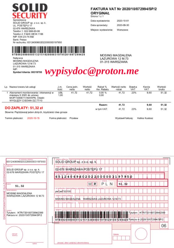 Badania Laboratoryjne, Faktury, Polisy, Świadectwa Pracy, Zaświadczeni - 01 Badania Laboratoryjne, Faktury, Polisy, Świadectwa Pracy, Zaświadczeni - 01