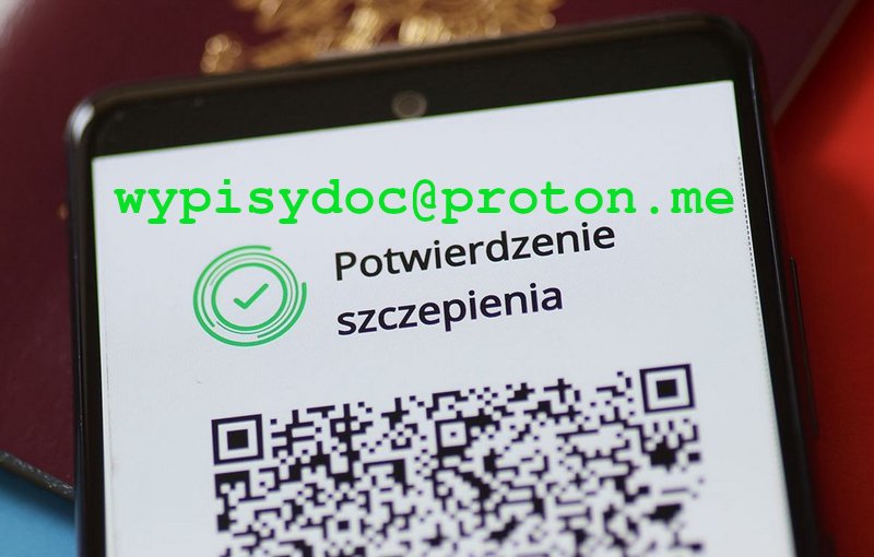 C19 lub inney Certyfikat Poświadczenie Przyjęcia Szczepionki